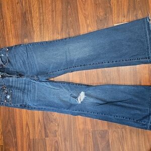 No Boundaries Distressed Blue Flare Jeans